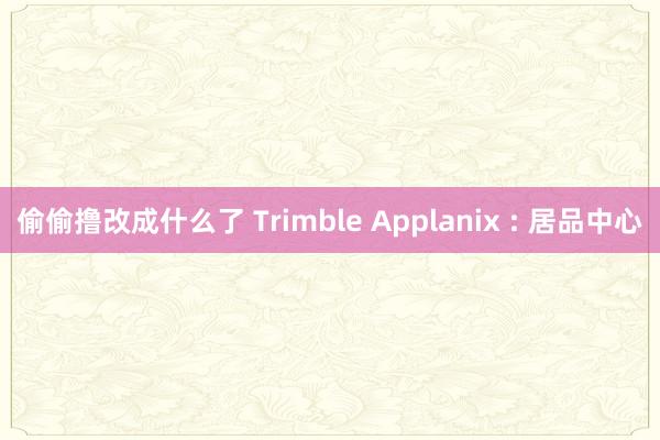 偷偷撸改成什么了 Trimble Applanix : 居品中心