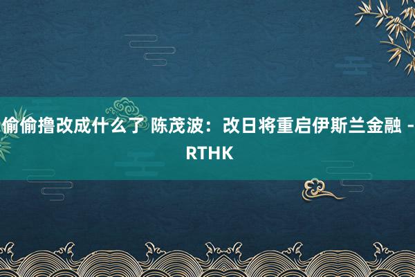 偷偷撸改成什么了 陈茂波：改日将重启伊斯兰金融 - RTHK